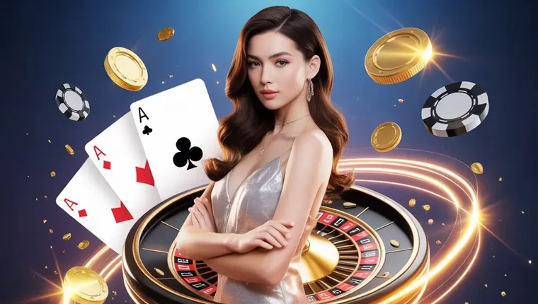 Hands on a blackjack table with cards and chips